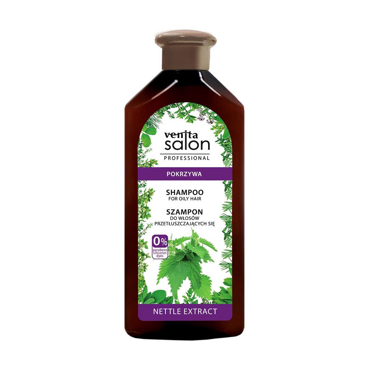 Шампунь Venita Salon Professional Nettle Extract Shampoo для жирного волосся, з екстрактом кропиви, 500 мл
